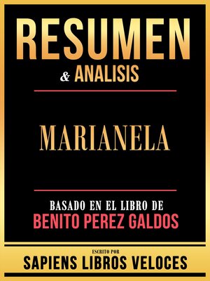 cover image of Resumen & Analisis--Marianela--Basado En El Libro De Benito Perez Galdos